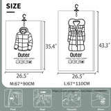 KALSTEN | VACUUM STORAGE BAGS – Hanging Vacuum Storage Bags for Clothes – Space Saving & Dustproof (Set of 3)