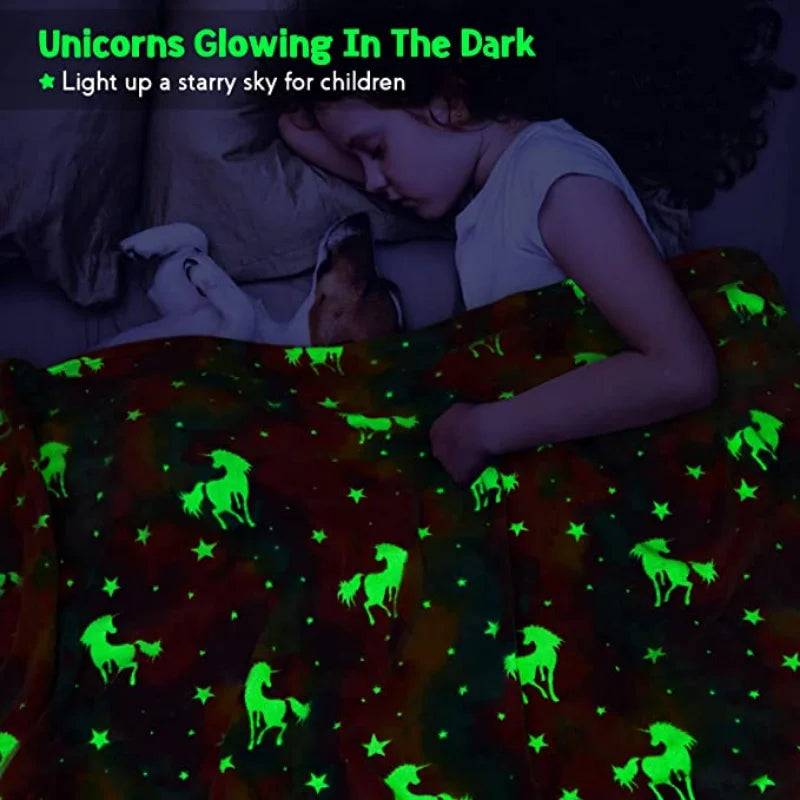 Optimized Product Title: "Leuchtende Einhorn-Decke für Kinder – Kuschelige, Farbwechselnde Decke mit Einhorn-Motiv – Perfekt für Schlaf- und Spielzeit" 

This title includes relevant keywords and phrases that potential customers might search for, while al