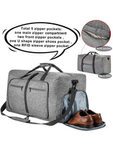 Foldable Travel Duffel Bag – 65L, Water-Resistant Polyester & Shoulder Strap
