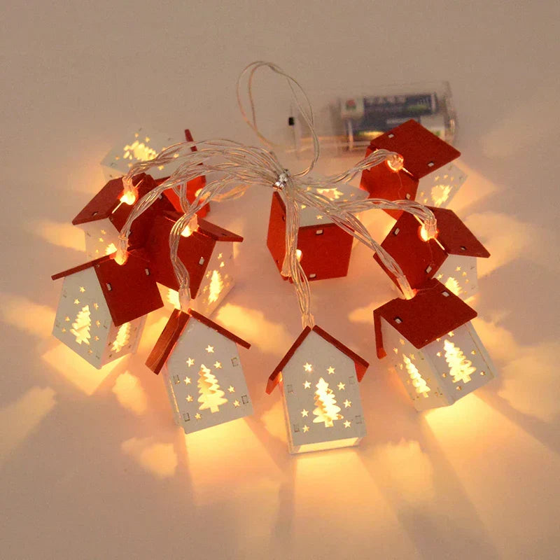 Optimized Product Title: **GlowHouse LED Illuminated Wooden Christmas Houses – Festive Holiday Decor**