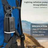 Mini Electric Air Pump – USB-C Rechargeable, 200L/min, 5 Nozzles, Inflate & Deflate