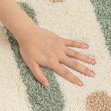 Non-Slip Bath Rug – Geometric Pattern, Absorbent Polyester & TPR Anti-Slip Backing