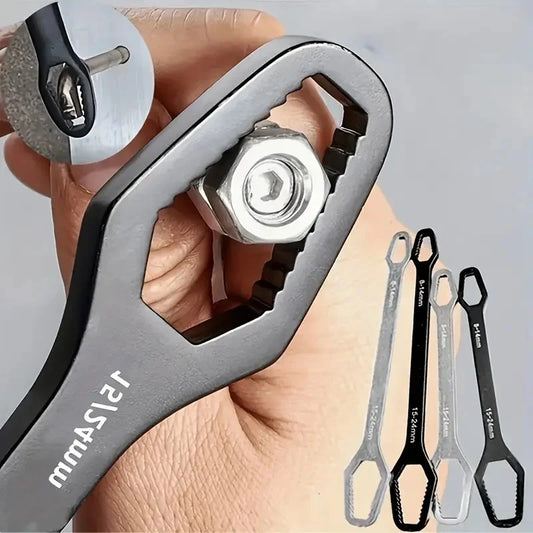 Adjustable Double-Head Wrench – 3-17mm & 8-24mm Range, Universal Bolt & Nut Tool