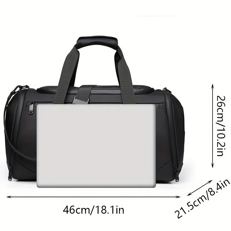 Men's Travel Duffel Bag – Water-Resistant, Multi-Pocket & Detachable Strap