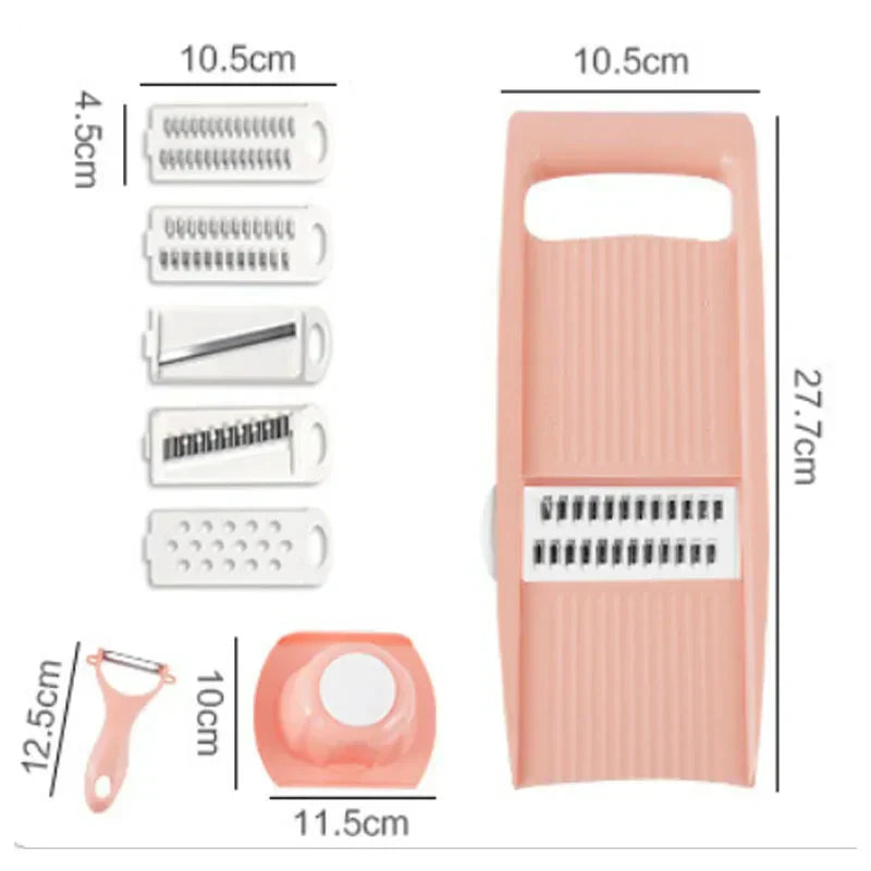 Multifunctional Vegetable Slicer – Stainless Steel Blades, Julienne & Ergonomic Grip