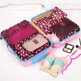6-Piece Packing Cube Set – Waterproof Polyester, Breathable Mesh & Suitcase Organizer