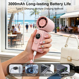 Portable Mini Clip Fan – 4 Speeds, LED Battery Display & USB Rechargeable