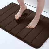 Memory Foam Bath Mat – Non-Slip PVC Backing, Water-Absorbent & 3D Striped Design