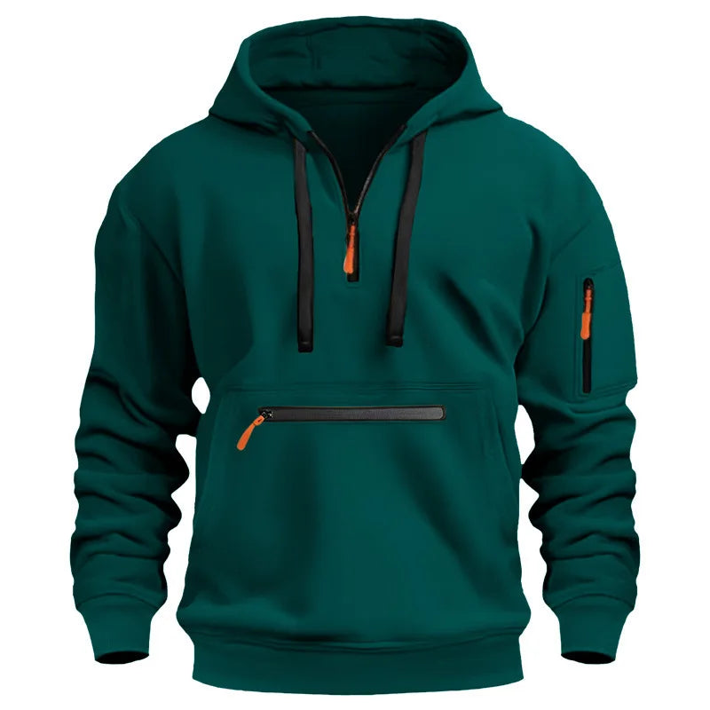 Enhanced Product Title: **AlpenNord Men's Hooded Zip-Up Sweatshirt | Cozy & Stylish Fleece Jacket for Outdoor Activities**
