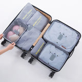 6-Piece Packing Cube Set – Waterproof Polyester, Breathable Mesh & Suitcase Organizer