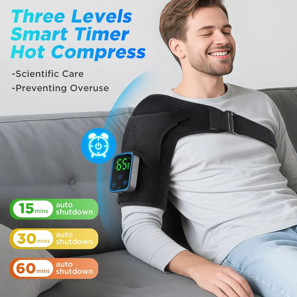 ReliefPro – 3-in-1 Electric Shoulder, Elbow & Knee Massager with Heating & App Control