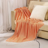 Striped Cotton Throw Blanket – 100% Cotton, Fringed, 127×172cm & 130×220cm