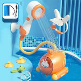 Submarine Bath Toy Shower Head – Gentle Spray, Flexible Hose & Suction Cup Mount