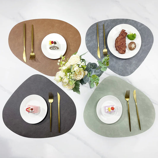 Faux Leather Placemats – Double-Sided Design, Heat Resistant & Non-Slip