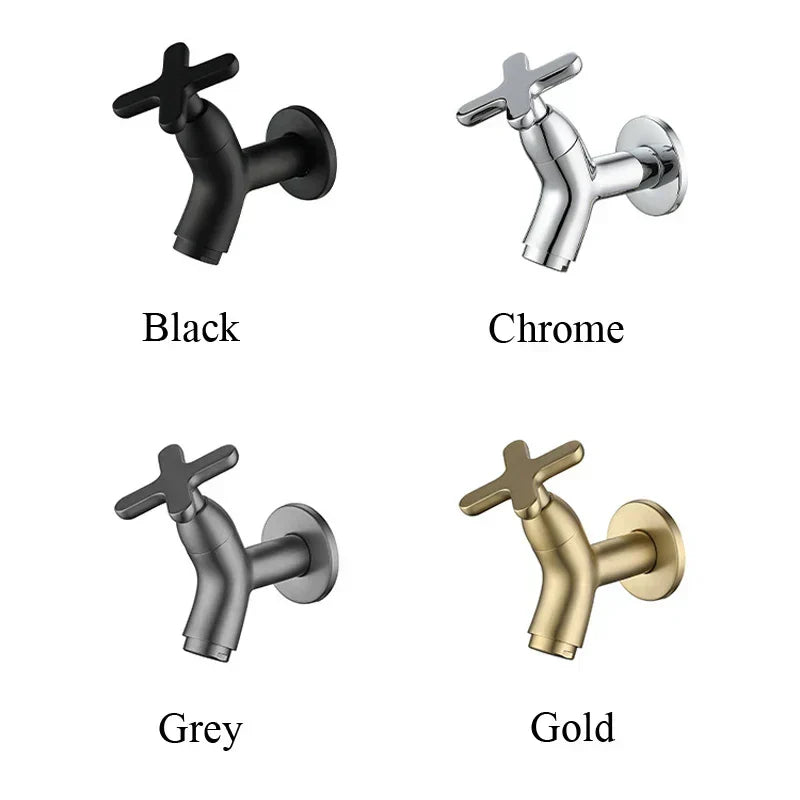 BowLift | BrassFlow – Wall-Mounted Cold Water Tap in Solid Brass