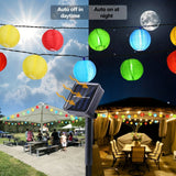 Solar LED Lantern String Lights – IP65 Waterproof, 8 Modes & Warm White