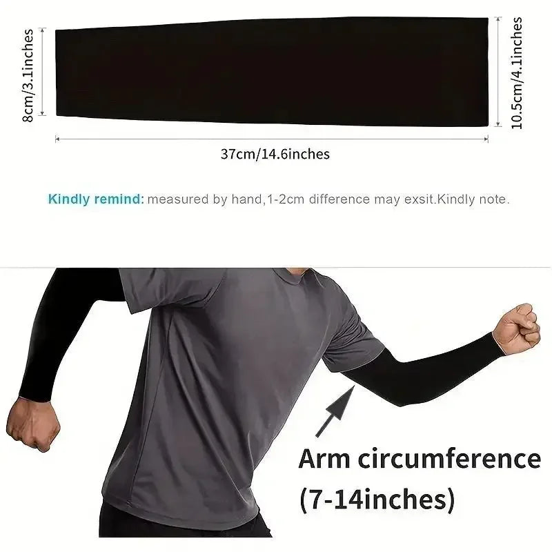 Unisex Cooling Arm Sleeves – UPF 50+ UV Protection, Ice Silk & Breathable Stretch