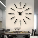 3D Acrylic Wall Clock – Self-Adhesive, Quartz Movement & Up to 130cm