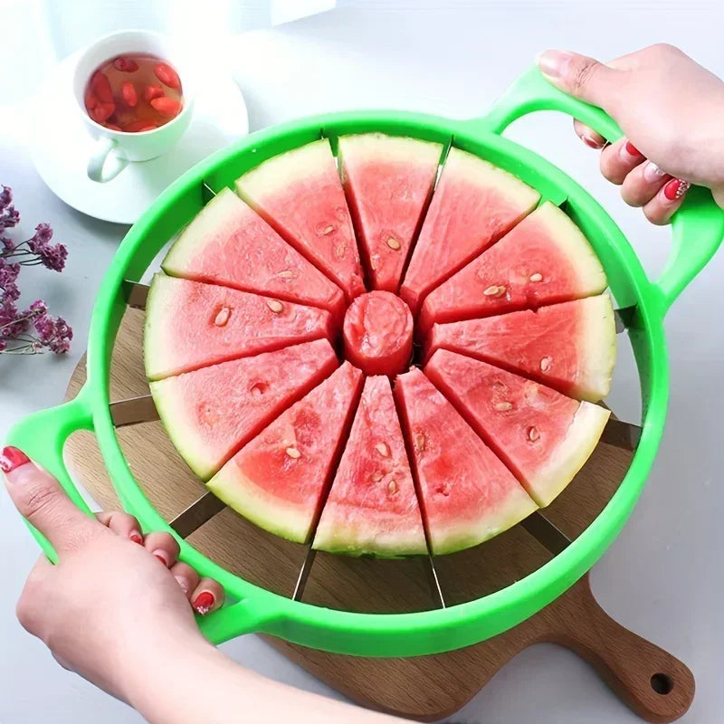 Stainless Steel Fruit Cutter – 8 or 12 Slices, 60° Cutting Angle & Watermelon Slicer