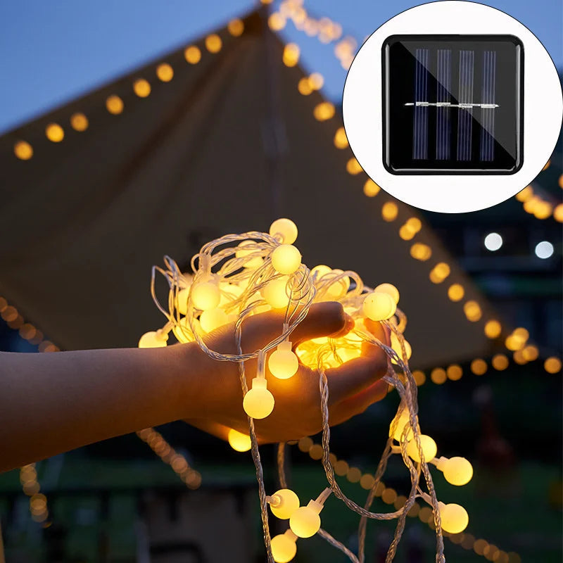 Solar String Lights – Outdoor Weatherproof, Warm White & Multicolor, 5–22m
