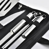 9-Piece Stainless Steel BBQ Utensil Set – Spatula, Tongs & Carrying Case