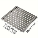 Roll-Up Sink Drying Rack – Aluminum, Heat-Resistant & 46/56cm Sizes