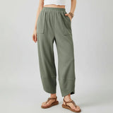 Women Pants Casual Loose Fit Straight Leg Lightweight Summer Trousers