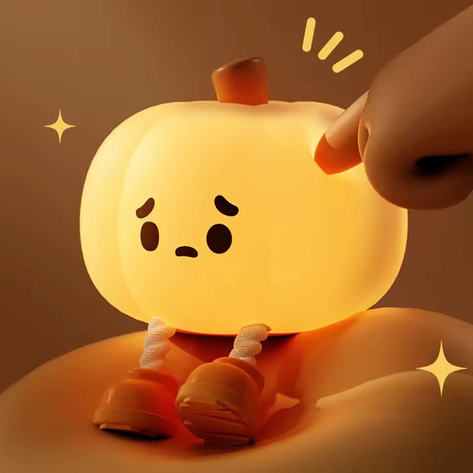 Silicone Pumpkin Halloween Night Light - Cozy LED Glow