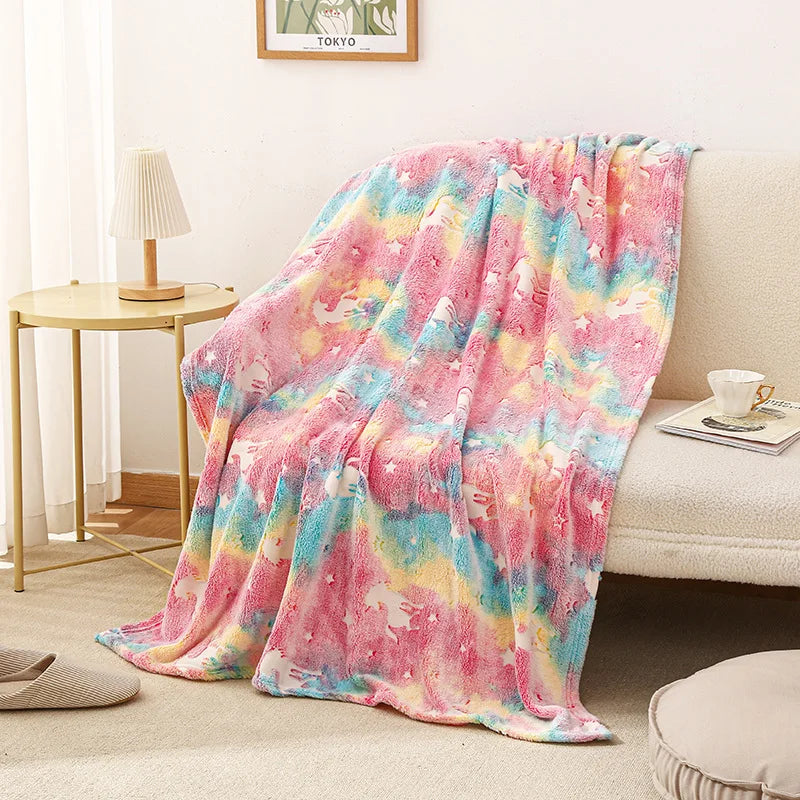 Optimized Product Title: "Leuchtende Einhorn-Decke für Kinder – Kuschelige, Farbwechselnde Decke mit Einhorn-Motiv – Perfekt für Schlaf- und Spielzeit" 

This title includes relevant keywords and phrases that potential customers might search for, while al