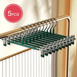 Kalsten | Closyra Stainless Steel Hanger with Clips | Adjustable & Non-Slip | For Skirts, Pants & Underwear | Space-Saving & Seamless