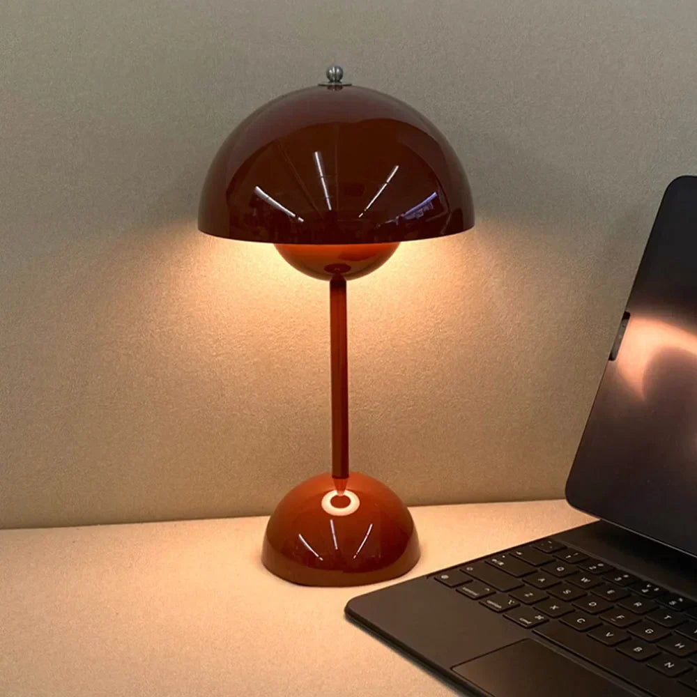 Dimmbare Akku LED-Tischlampe im Pilzdesign – Stilvolle, tragbare Beleuchtung für jeden Raum