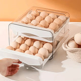 Refrigerator Egg Storage Box – 2-Tier, 30-Egg Capacity & Pull-Out Drawers