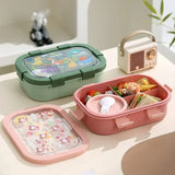 Bento Lunch Box – 3 Compartments, Leak-Proof & Soup Bowl with Spoon