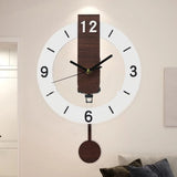 Minimalist Pendulum Wall Clock | Modern Acrylic & Wood Design