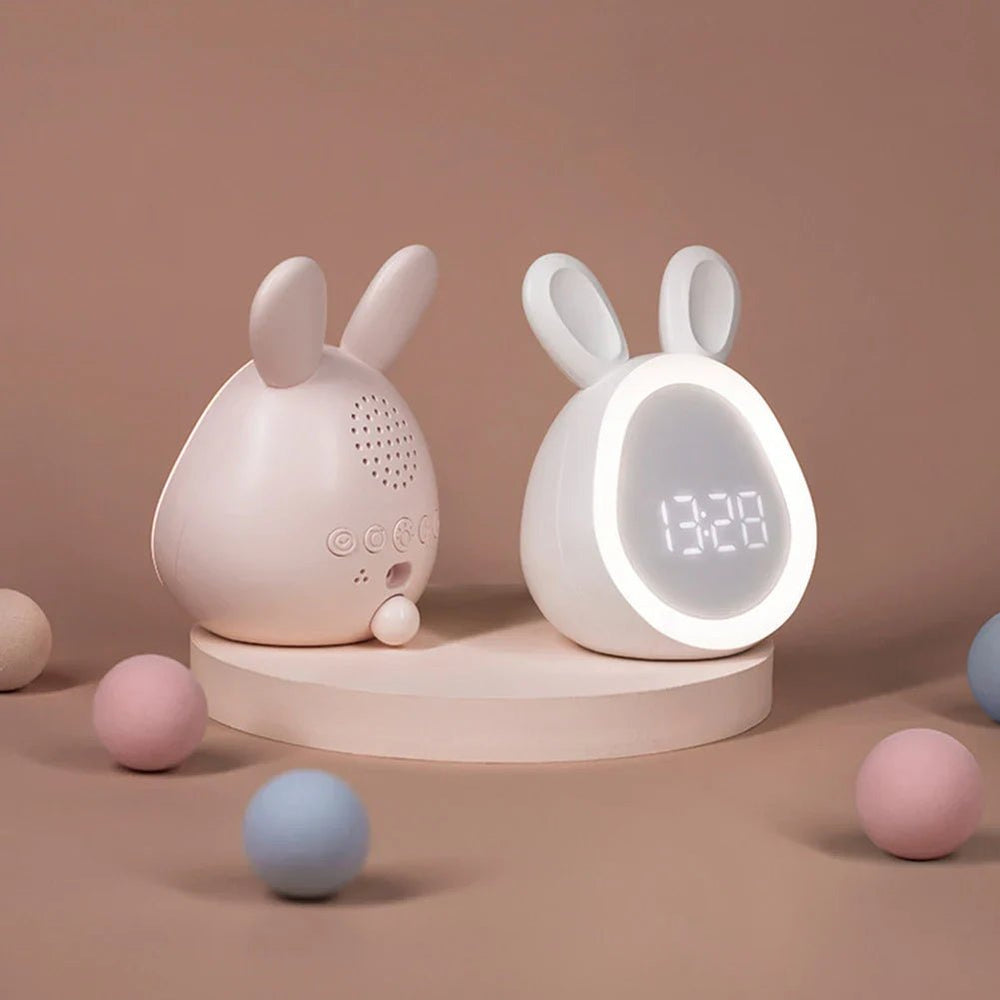 Kids' Bunny-Shaped Alarm Clock with LED Night Light – BunniGlow