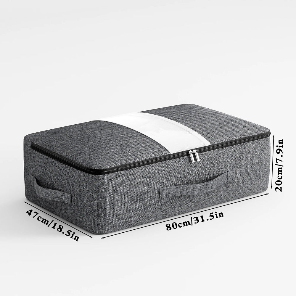 Under-Bed Storage Bag – Clear Window, Metal Zipper & S/M/L/XL Sizes