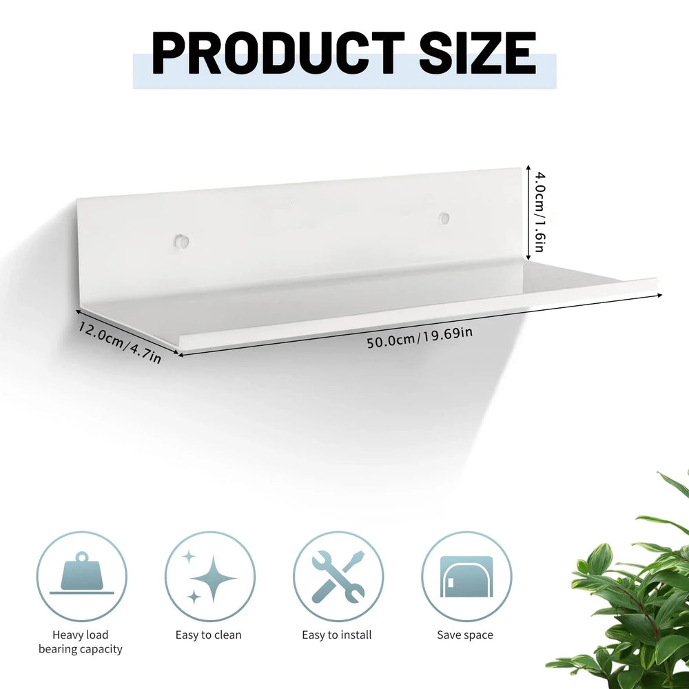 Stylish Metal Wall Shelf - Modern Industrial Design for Home Decor & Storage