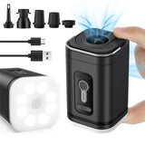 Mini Electric Air Pump – USB-C Rechargeable, 200L/min, 5 Nozzles, Inflate & Deflate