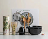 Matcha Set 8-Piece Sakura Design Ceramic Bowl Bamboo Whisk Frother