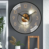 Silent Wall Clock 20cm – Glass Cover, Metal Hands & Silent Quartz Movement