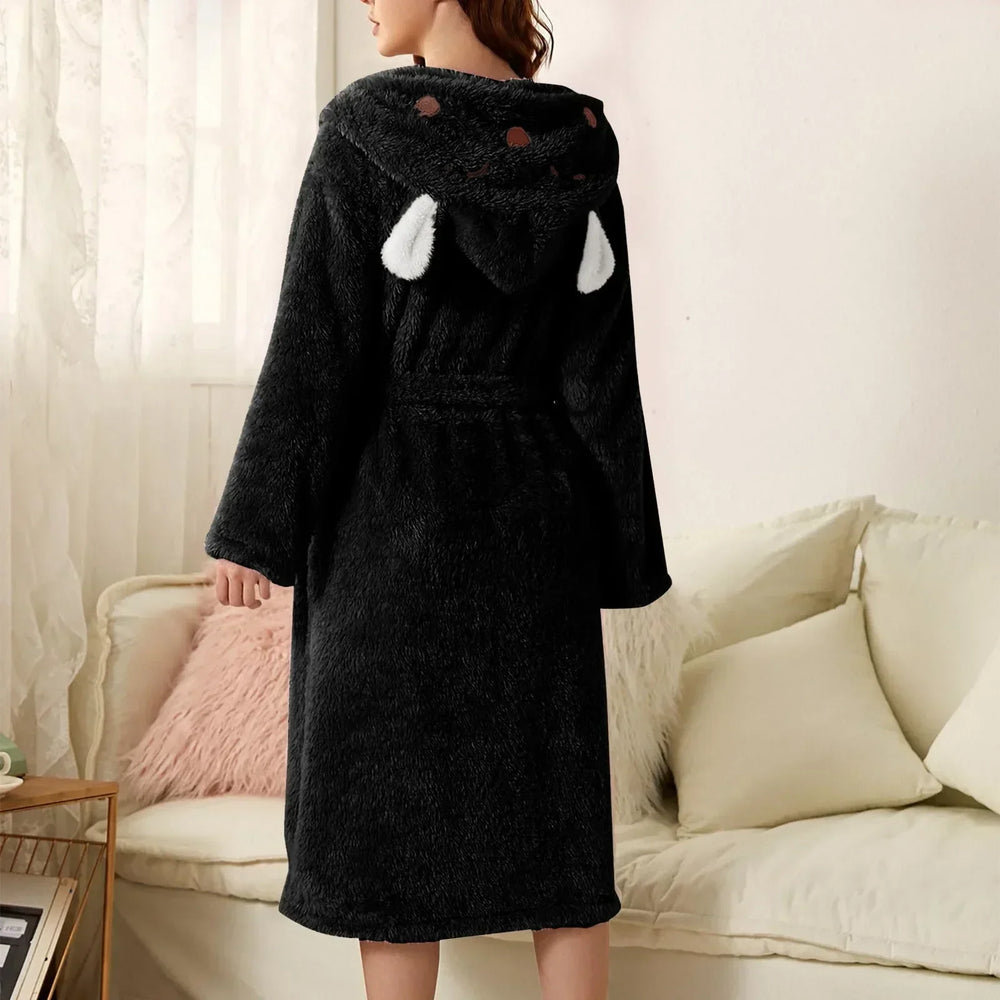 Gemütlicher Flanell-Bademantel mit Kapuze für Damen und Herren – Weich, Warm und Stylish
