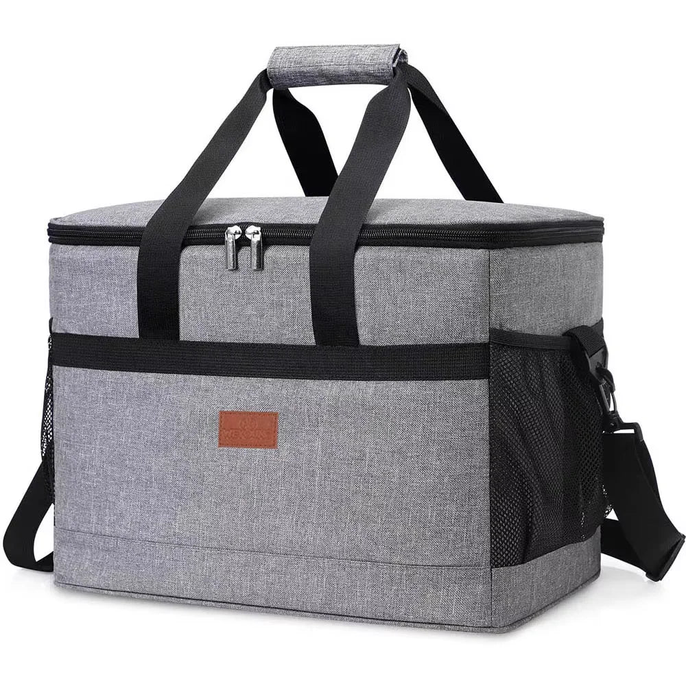 Foldable Insulated Cooler Bag – 35L, Shoulder Strap & Mesh Pocket