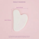 White Jade Gua Sha Tool – Heart-Shaped, Facial Massage & Cooling