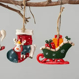 Classic Christmas Stockings with Reindeer Design – Hanging Fireplace Stocking