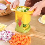 Vegetable Chopper & Fry Cutter – Push Press, Stainless Steel Blades & BPA-Free