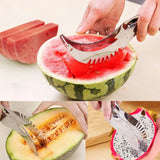 Stainless Steel Watermelon Cutter – Cut & Serve, Serrated Blade & Rust-Free