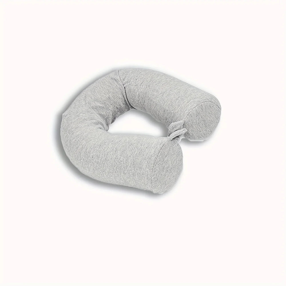 Bendable Memory Foam Travel Pillow – Neck & Chin Support, Washable Cover