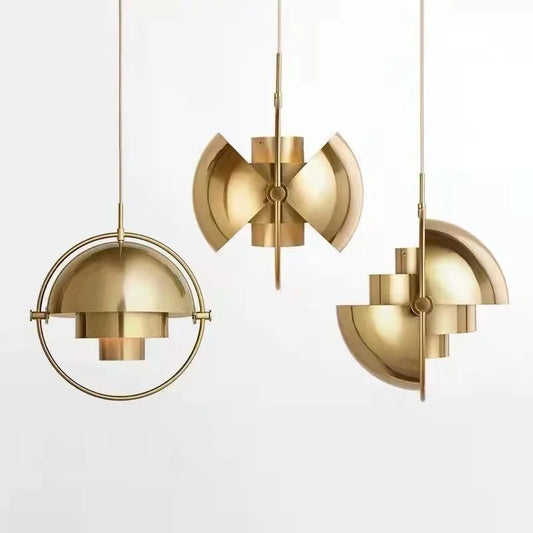 Pendant Light – Modern Nordic Design, Sculptural Metal Finish & Adjustable Cable