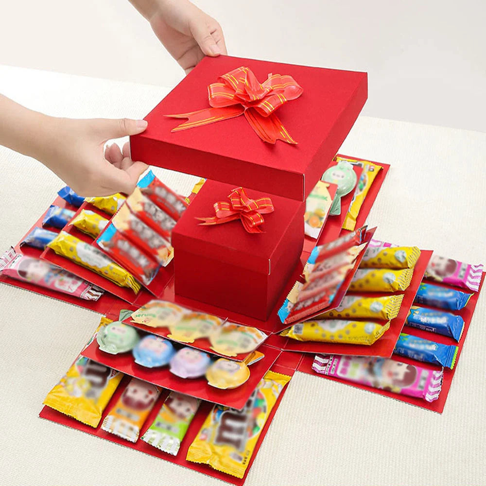 DIY Surprise Gift Box – 5 Layers, Premium Cardboard, 55×24 cm for Self-Filling