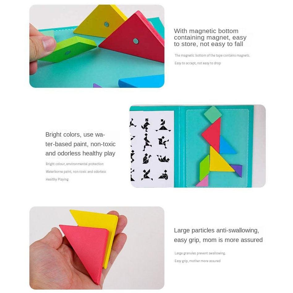 Optimized Product Title: "Magnetisches Holz-Tangram-Puzzle für Kinder - Kreatives Lernspielzeug zur Förderung der Feinmotorik und Problemlösungsfähigkeiten" 

This title includes relevant keywords while highlighting the product's benefits and features, ma